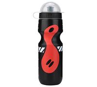 Generic Bouteille d'eau de Sport Durable de 650 ML avec Support de Cage de Vélo, Bouteille en Polyéthylène Rouge Anti-Fuite Parfaite pour Les Amateurs de Cyclisme (Black)