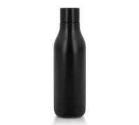 Generic Bouteille d'eau de sport isotherme en acier inoxydable à petite goulot - 532 ml - Bouteille d'eau sous vide à double paroi - Sans BPA - Garde l'eau froide et chaude (noir)
