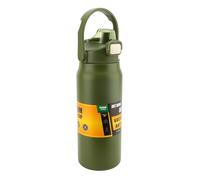 Generic Bouteille D'eau en Acier Inoxydable Sous Vide à Large Ouverture, Pichet Thermique isolé de 1500 Ml pour les Aventures en Plein Air, Bleu (Vert noirâtre)