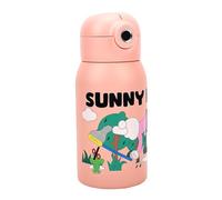 Generic Bouteille D'eau Isolée Déverrouillable par Empreinte Digitale, Jolie Tasse Thermique en Acier Inoxydable de 500 Ml pour L'école, les Sports et les Activités de Plein Air, Rose