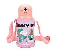 Generic Bouteille D'eau Isolée Déverrouillable par Empreinte Digitale, Tasse Sous Vide en Acier Inoxydable de 500 Ml, Reconnaissance D'empreintes Digitales, Rétention de Température