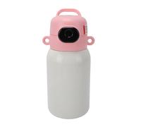 Generic Bouteille D'eau Isolée en Acier Inoxydable pour Enfants avec Déverrouillage par Empreinte Digitale pour les étudiants, Isolation 12 Heures, Design de Dessin animé pour L'école