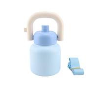 Generic Bouteille D'eau Isotherme en Acier Inoxydable Anti-fuite avec Poignée et Sangle 1000 Ml pour Diverses Occasions (BLUE)