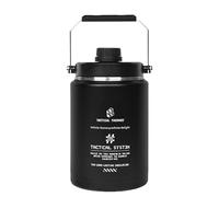 Generic Bouteille D'eau Isotherme Portable avec Glaçons et Gobelet sous Vide, Idéale pour Le Fitness et Les Activités de Plein Air, Noir