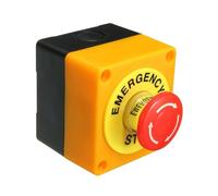 Generic Bouton Poussoir de Commutateur d'Arrêt d'Urgence avec Boîte Robuste 7,2x6,4x7,8cm Résistant aux Intempéries, 660 V, 10A