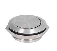 Generic Bouton Supérieur Plat étanche en Acier Inoxydable, Interrupteur, Borne à Vis, Accessoires électriques pour Voiture, Camion, Bateau, Ménage, 5 Pièces (25mm)