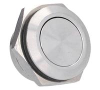 Generic Bouton Supérieur Plat étanche en Acier Inoxydable, Interrupteur, Borne à Vis, Accessoires électriques pour Voiture, Camion, Bateau, Ménage, 5 Pièces (16mm)