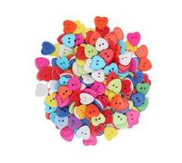 Generic Boutons Artisanaux en Forme de Cœur, 200 Pièces, Accessoires de Couture en Résine Durable pour Projets de Bricolage
