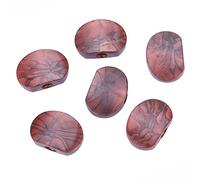 Generic Boutons de Réglage en Acrylique, 6 Pièces, Têtes de Machine Durables pour Guitare avec Vis à Virole Blanches et Noires 0.9x0,7 Pouces (Agate brune ovale)