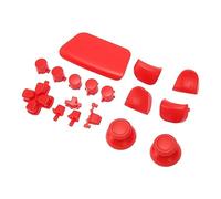 Generic Boutons de Remplacement pour Manette, Confort Ergonomique, Mise à Niveau, 16 Pièces, Accessoires de Manette de Jeu ABS Durables (rouge)