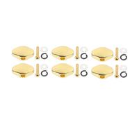 Generic Boutons de Tête de Machine D'accordeur de Guitare électrique, Opération Simple, Matériau Métallique Durable, Kit de 6 Pièces pour Guitaristes (GOLD)