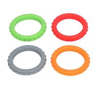 Generic Bracelet de Dentition en Silicone pour bébé pour Soulager les Gencives, Jouet réfrigéré Résistant à la Chaleur pour Nourrissons, 4 Anneaux de Dentition pour bébé à Mâcher, Développement