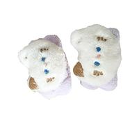 Generic Bracelet Serviette Douce avec Peluche Chaude pour un Lavage Confortable du Matin ou du Soir, 2 Bracelets de Lavage du Visage (Chat violet)