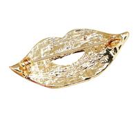 Generic Broche de Revers Rouge en Alliage avec Cristaux, Épingle de Poitrine Fantaisie de Lèvres, Accessoire Vestimentaire Élégant pour Fête, Costume et Usage Quotidien