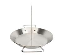 Generic Brochette Verticale Polyvalente pour Barbecue en Acier Inoxydable, pour Barbecues dans le Jardin et Fêtes de Famille (avec brosse)
