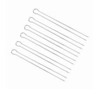 Generic Brochettes de Barbecue en Métal argenté, Fourchettes, Conception Durable en Forme de U pour les Voyages de Camping, Ensemble de Grillades pour Pique-niques en Plein Air 6 Pièces