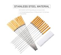 Generic Brochettes pour les Grillades, la Brochette Bâton 20pcs Barbeskewer Metal pour Kabobs BBQ Shish Kabob Outils pour Viande de Hot-dog