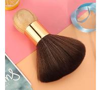Generic Brosse à Cheveux en Bois à Prise Confortable pour Plumeau de Cou de Barbier, Enlève les Cheveux Rapidement et Facilement, Couleur Noire (Bois naturel)