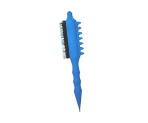 Generic Brosse à cheveux taquinante, brosse à cheveux crêpe, peigne queue, outil de coiffure en nylon pour démêler, définir et réduire les frisottis, bleu