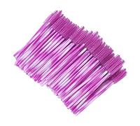 Generic Brosse à Cils Jetable en Grande quantité, Tête en Fibre, 200 Pièces pour un Maquillage Sûr et Hygiénique en Salon de beauté (Rouge violacé)