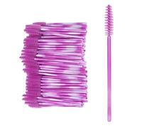Generic Brosse à Cils Jetable Ferme avec Manche en Plastique, 200 Pièces, pour Application de Maquillage Délicate Lors de Voyages D'affaires, Usage Quotidien (Rouge violacé)