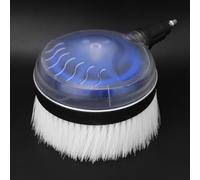 Generic Brosse de Lavage de Voiture Rotative avec Pistolet à Eau Haute Pression en Forme D'éventail, Poils de Brosse en PP Doux, Convient aux Véhicules, Vitres, Acier Inoxydable, Taille 8,9 X 4,5 X