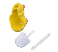 Generic Brosse de Nettoyage de Toilette de Dessin animé de Canard Jaune, Brosse de Toilette de Nettoyage en Profondeur avec Base pour Salle de Bains, Outil de Ménager