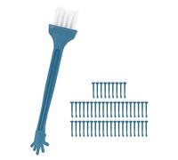 Generic Brosse de Nettoyage pour Rasoir électrique, Poils Souples de Remplacement pour Accessoires de Rasoir, 50 Pièces, Multi-usages pour Appareils de, Bleu