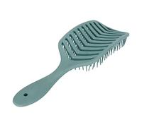 Generic Brosse Démêlant la Brosse, à Cheveux Bouclée pour une Utilisation Humide et à Sec, Abdos incurvé avec des Dents Flexibles pour les Femmes et les Hommes Coiffure et Peigne à Barbe (vert foncé)