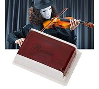 Generic Brosse en Colophane à Haute viscosité, Articulation D'arc Transparente, Faible Poussière, pour Violon Alto Violoncelle, Joueurs de Niveaux, Jaune (rouge)