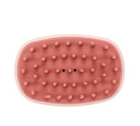 Generic Brosse en Silicone pour Cuir Chevelu, Brosse Flexible pour Laver les Cheveux, Shampoing pour un Nettoyage en Profondeur, Massage Rose, Poignée Ergonomique pour Hommes et Femmes, Matériau :