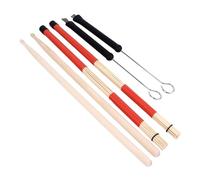 Generic BROSSE MÉTALLIQUE DE TAMBOUR, ENSEMBLE DE BAGUETTES DE TAMBOUR MULTIFONCTIONS à Grande Application AVEC SAC EN VELOURS PERFORME