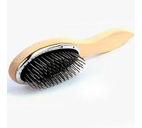 Generic Brosse Peigne en Acier pour Perruque, Manche en Bois Exquis, pour Prévenir les Frisottis et le Style Antistatique dans les Usines de Perruques, 8,7 X 2,4 Pouces