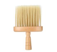 Generic Brosse Plumeau pour le Cou, Outil de Nettoyage des Cheveux en Nylon Doux, Parfait pour un Usage en Salon et à la Maison, Manche en Bois de 6 Pouces