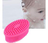 Generic Brosse Sensorielle en Silicone pour bébé, Tête de Brosse de Massage pour le Bain et le Lavage des Cheveux, Outil D'éveil Tactile avec Poils Doux pour L'intégration Sensori (Rose rouge)