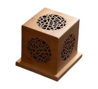 Generic Brûleur D'encens En Bois, Pièce Maîtresse de Table Portable avec Couvercle, Porte-encens, étui à Encens pour Salon de Thé, Relaxation, Spa, Crack