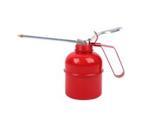 Generic Burette D'Huile à Pompe Manuelle Huileur Haute Pression Graisseur à Main Distributeur de avec Bec Long Droit pour Une Application Précise, Metal Rouge Can, 500 ML