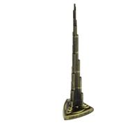 Generic Burj Khalifa Modèle Dubaï Souvenir Tour en Alliage Réplique Exquise Décoration de Bâtiment Architectural pour la Décoration de Bureau à Domicile 18 Cm Couleur Bronze