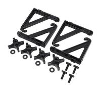 Generic Butées de Charge Réglables pour Barres de Toit 4 Pièces pour échelle, Bois de Chauffage, Skis, Kayak, Barre Transversale de Camion à Fente en T en Métal Noir 597944, Adaptées aux Accessoires