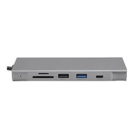 Generic C-Type C Portable 8 en 1 Ordinateur Portable de la Station USB pour Les Professionnels de L'OS X et du Studio D'affichage