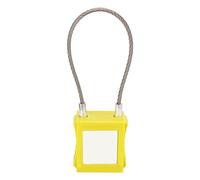 Generic Câble Antivol, Cadenas de sécurité en Acier avec Anse, 85 Mm, avec 2 Clés, Conception Durable pour la Maintenance des équipements, Large Application dans la Gestion D'entreprise (YELLOW)