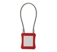 Generic Câble Antivol, Cadenas de sécurité en Acier avec Anse, 85 Mm, avec 2 Clés, Conception Durable pour la Maintenance des équipements, Large Application dans la Gestion D'entreprise (rouge)