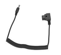 Generic Câble d'alimentation D Tap vers DC 5,5x2,5mm, Ressort Durable Extensible pour DSLR V Mount et Batteries Noir 35-100cm