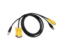 Generic Câble de Commutation KVM USB 2.0, Câble 2 en 1 Durable pour Ordinateur PC, KVM USB 1.5M pour Commutateur