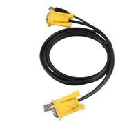 Generic Câble de Commutation KVM VGA USB, Câble Pratique 2 en 1 pour Ordinateur PC, KVM de 1.5M, Excellent Accessoire pour Commutateur