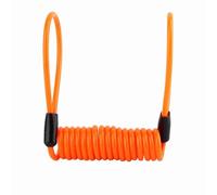 Generic Câble de Rappel de Ressort Antivol de Verrouillage de Disque D'alarme de Vélo de Moto de Haute qualité pour Vélo, Alliage de PVC Orange