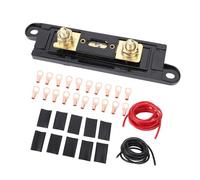 Generic Câble de Terre D'alimentation en Aluminium plaqué Cuivre 4AWG 20 Pieds avec Boîte à Fusibles pour Remorque de Voiture RV, Fil D'alimentation de Système Stéréo pour Usage Automobile