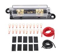 Generic Câble de Terre d'alimentation en Aluminium plaqué Cuivre, Fil de Transfert de Signal Stable de 4AWG, 20 Pieds avec Boîte à Fusibles 150A pour Remorque de Voiture RV