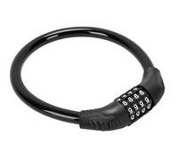 Generic Câble de Verrouillage de Vélo à Combinaison sécurisé à 4 Chiffres, Antivol Robuste pour Vélos, Scooters électriques et Planches à Roulettes, étanche et Portable (BLACK)