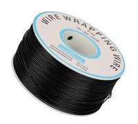 Generic Câble D'emballage de Fil de Cuivre étamé 30AWG, Fil isolé Flexible pour Planche à Pain de Test électronique avec Bobine en Plastique, Diamètre de Noyau de 0,25 Mm (BLACK)
